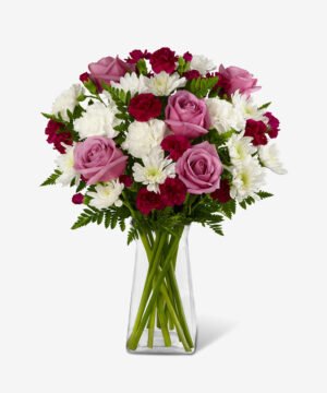 Pretty Flowers Vase Anniversary Arrangement