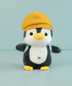Peluche Pingüino con Gorro y Mochila