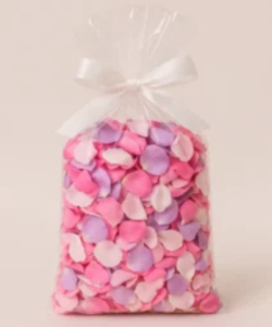 Bolsa con pétalos de rosas