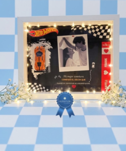 Marco hot wheels carrera del amor